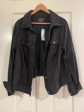 Liverpool Jeans Company Black Button-Front Jean Jacket